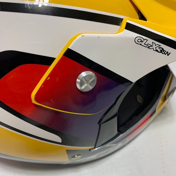 HJC CL-X3SN Dirt Bike Helmet Size Medium Yellow Off Road ATV Snowmobile - Picture 5 of 14